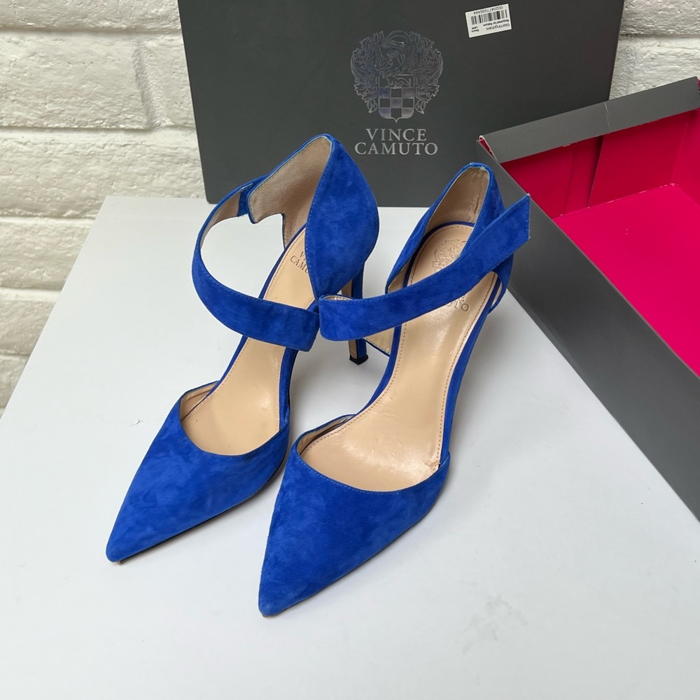 Vince Camuto Royal Blue Suede High Heels